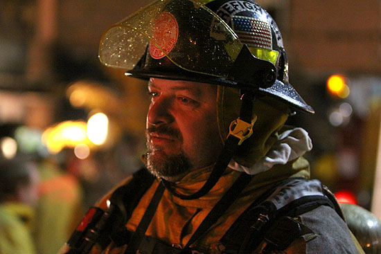 Odessa firefighter Keith Pierce was among the many volunteers on hand.